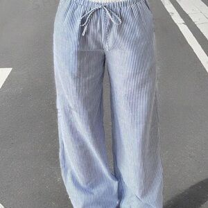 Striped Blue Women's Pants